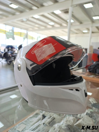 Шлем модуляр HETOSHI X-202 (светополоса,USB-кабель,встр.батарея) цв. Белый р. L