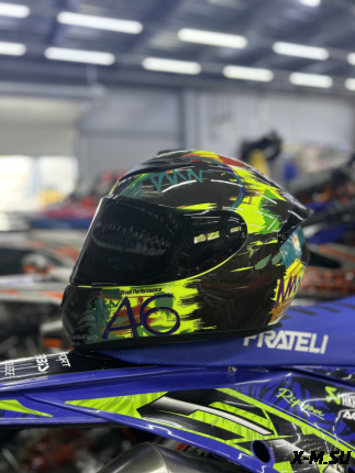 Шлем интеграл HETOSHI XD1-223 цв. Черный с мультипринтом  р. XXXL